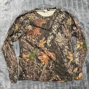 Medalist Mens XL Mossy Oak Camo Long Sleeve Base Layer Shirt X-Static USA Made